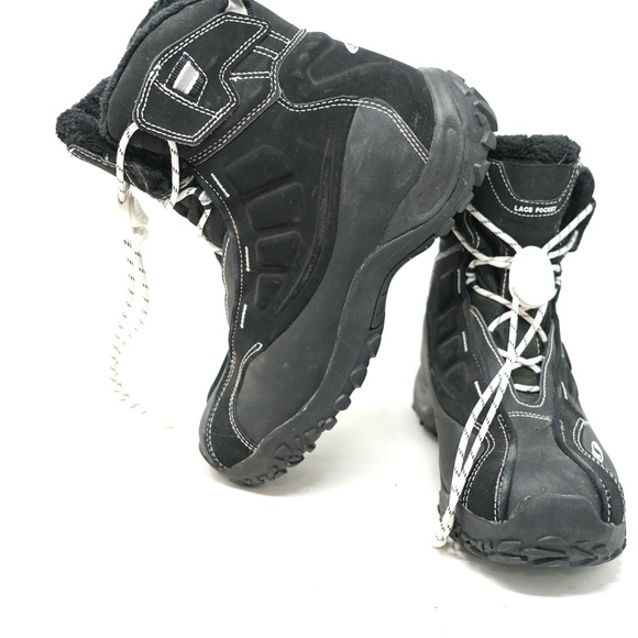Salomon Womens Sz 6.5 Lace Up Snow Hiking Boots Thinsulate Waterproof Lined Warm - Picture 6 of 10